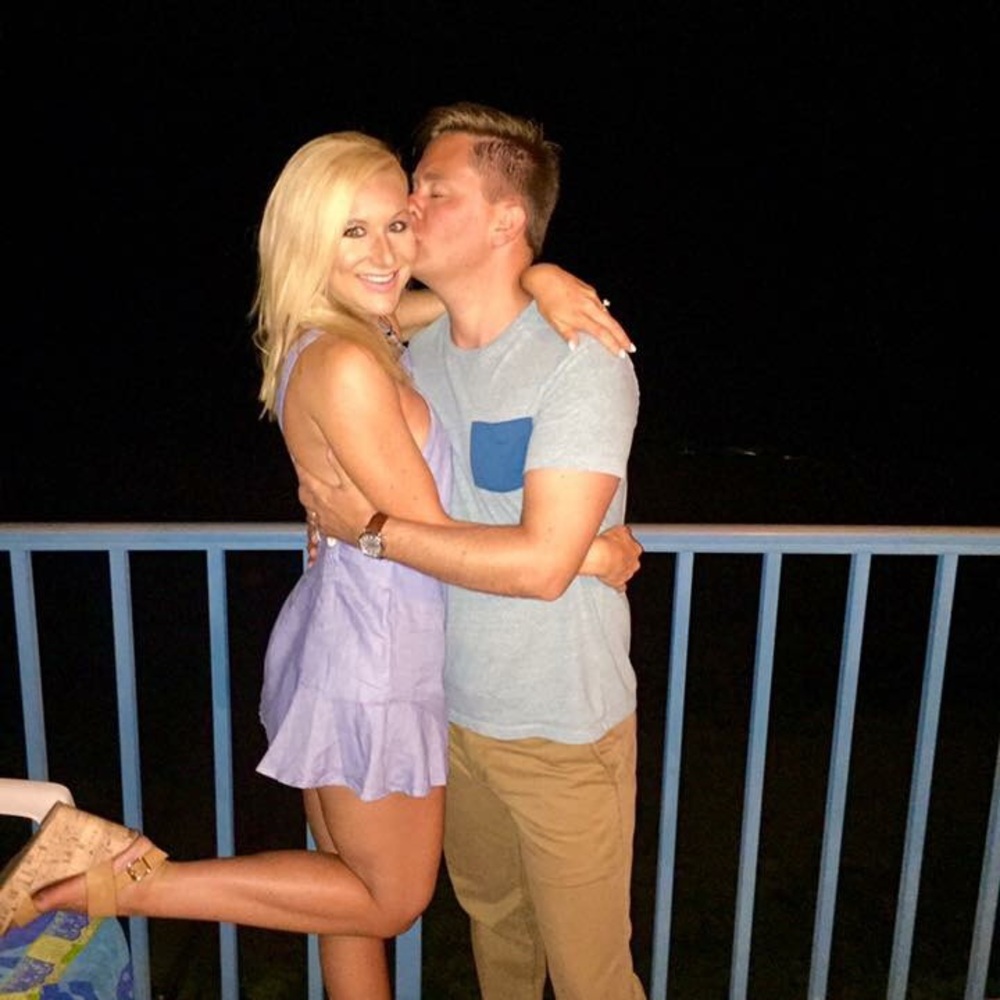 Blue romper with criss cross back